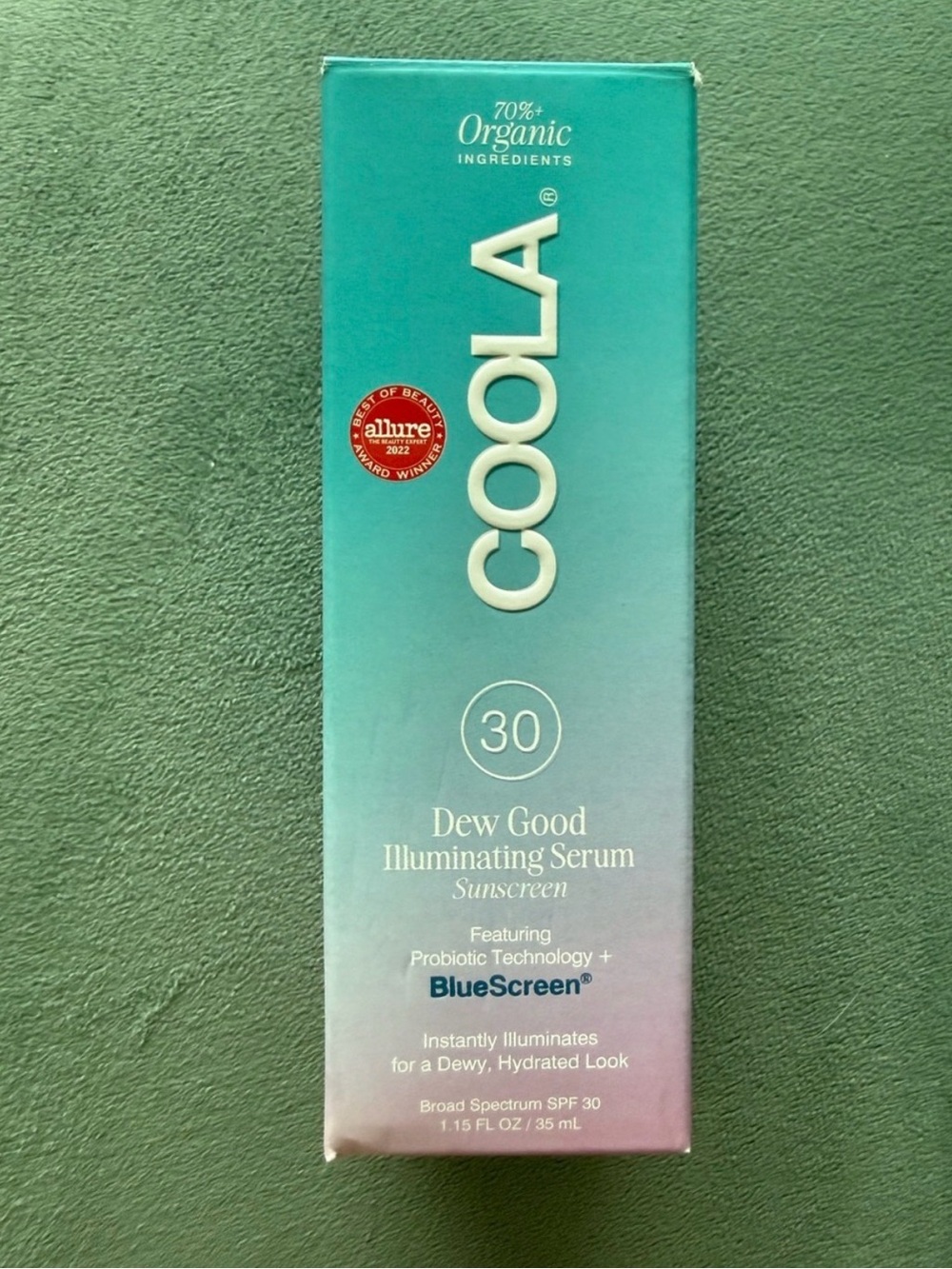 COOLA Dew Good Illuminating Serum SPF 30 - Teal/Light Purple